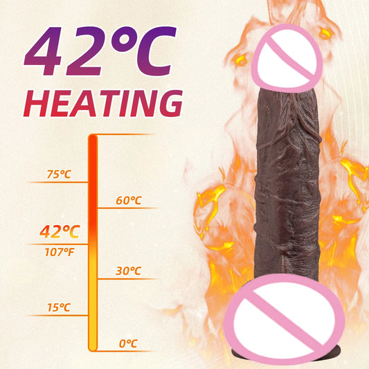 Remote Telescopic Heating Vibrator – Realistic Pleasure Dildo Wand