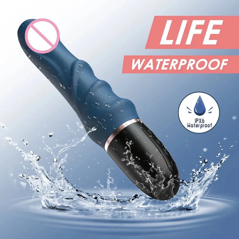 10-Mode Silicone Dildo Vibrator – G-Spot & Clitoral Stimulator