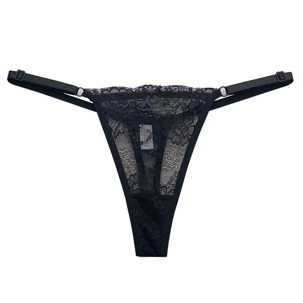 13-Pack Lace G-String Panties – Adjustable Low-Rise Mesh Thongs