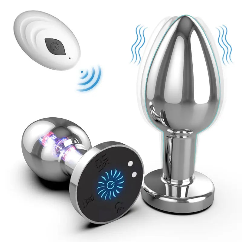 Remote-Controlled Vibrating Anal Plug – 10 Intense Modes & Flashing LED Base