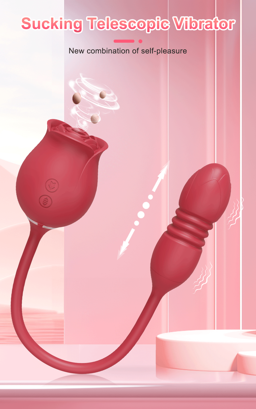 Rose Thrusting & Sucking Vibrator – 10 Modes for G-Spot & Clit Pleasure