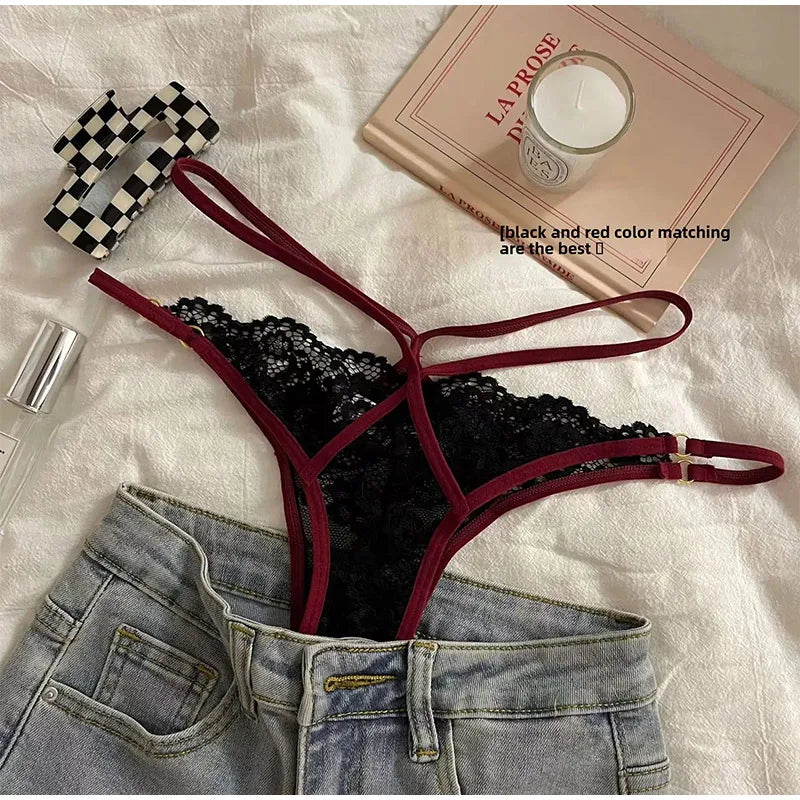 French Lace Mesh Low-Waist Panty