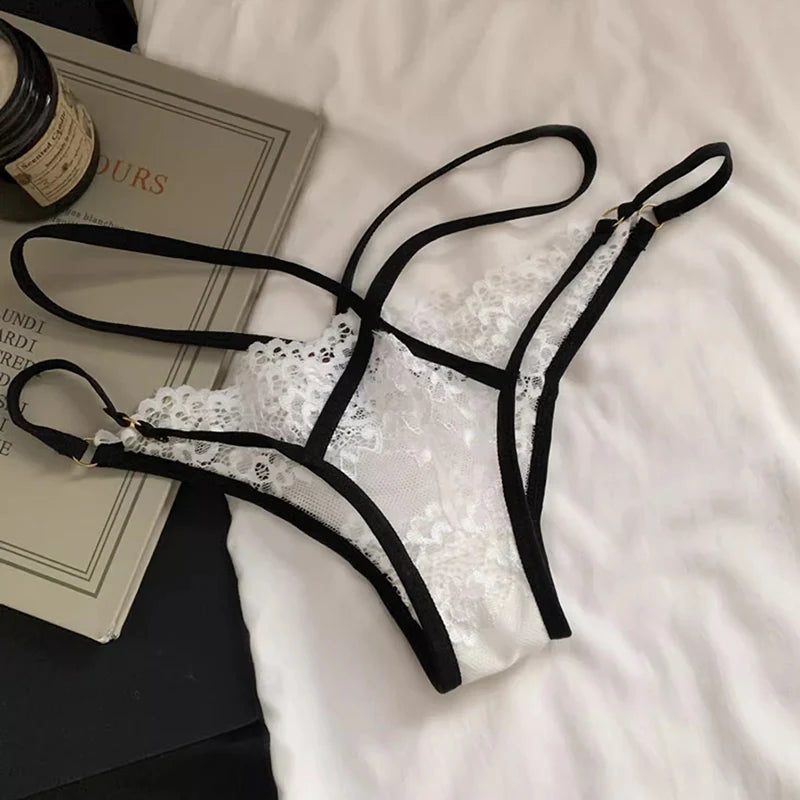 French Lace Mesh Low-Waist Panty