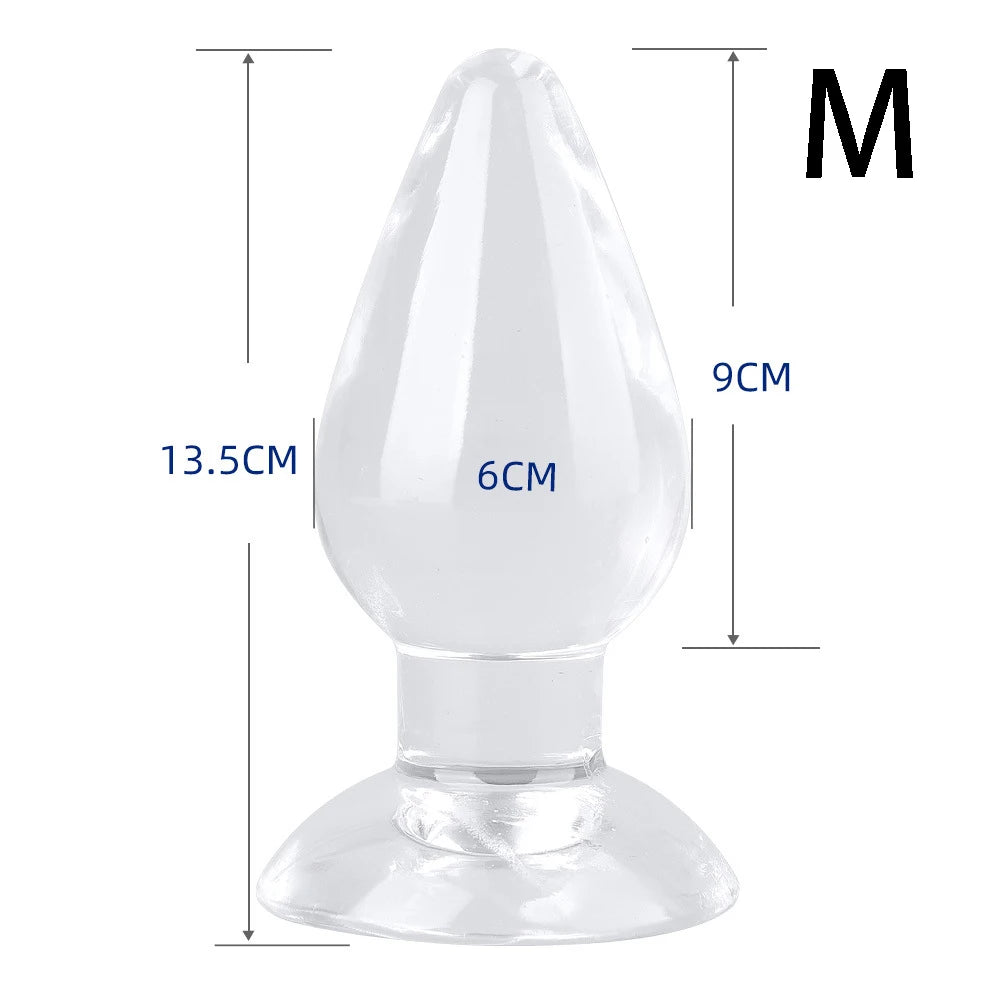 Transparent Glass Butt Plug Set – 3 Size Anal Training Dilator