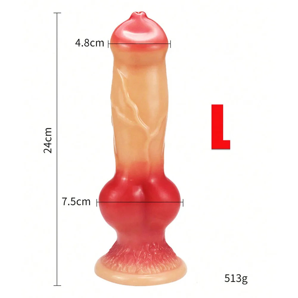 Knot Fantasy Dildo – Realistic Texture, Suction Base, Soft & Stretchy