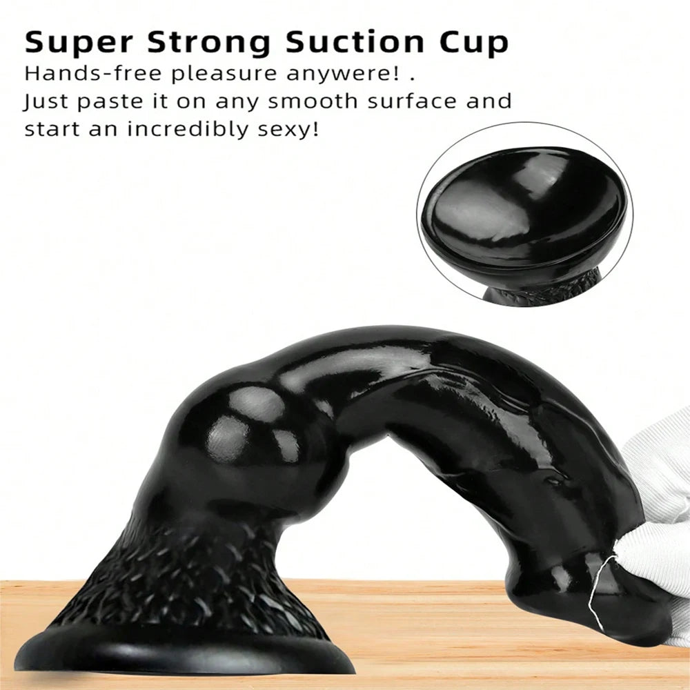 Knot Fantasy Dildo – Realistic Texture, Suction Base, Soft & Stretchy