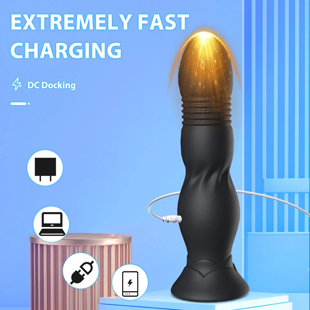 Telescopic Remote-Controlled Vibrating Anal Plug