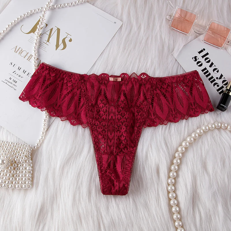 Sexy Lace G-String  Women’s Low-Rise T-Back Panties