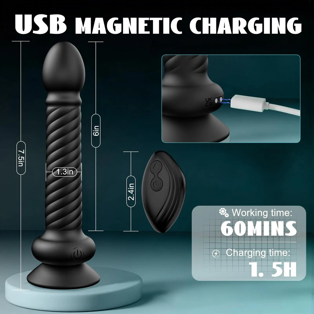 KUSHOR Remote-Controlled Prostate Vibrator – Anal Massager