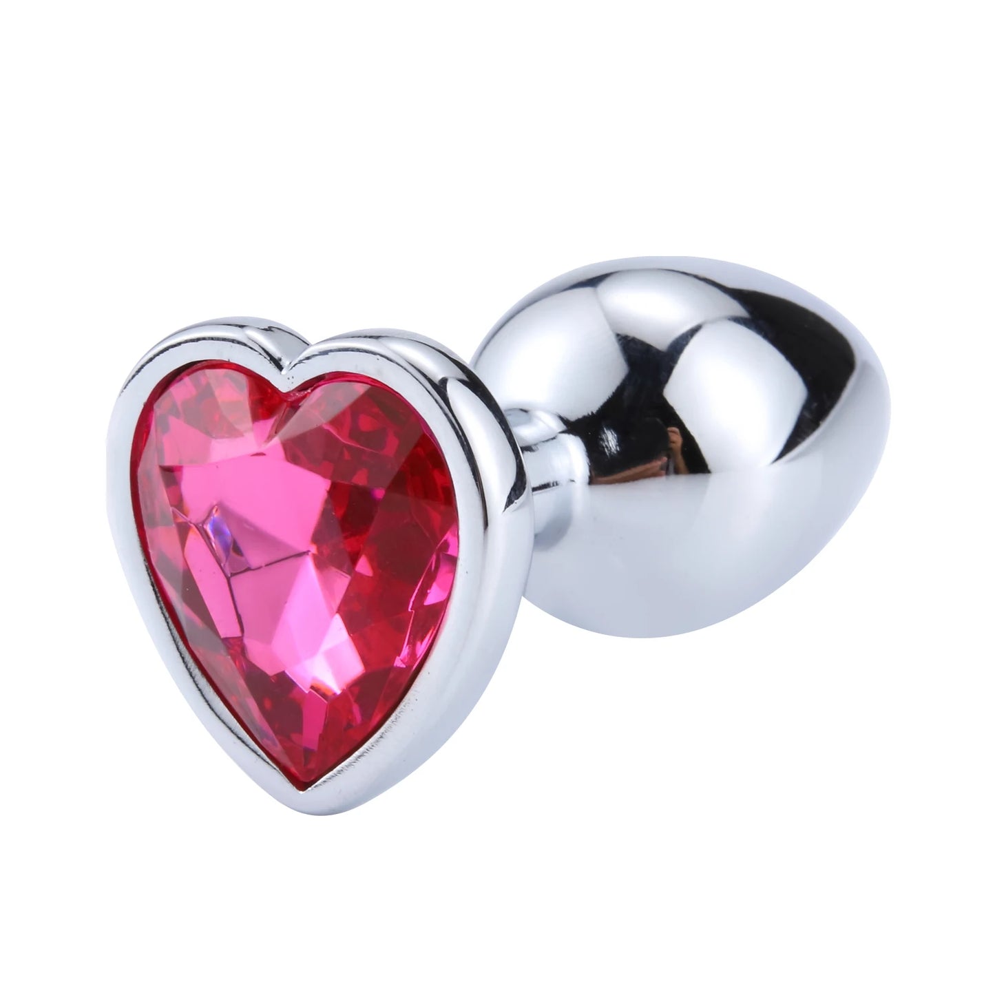 3 Sizes Stainless Steel Crystal Anal Plug – Heart Base