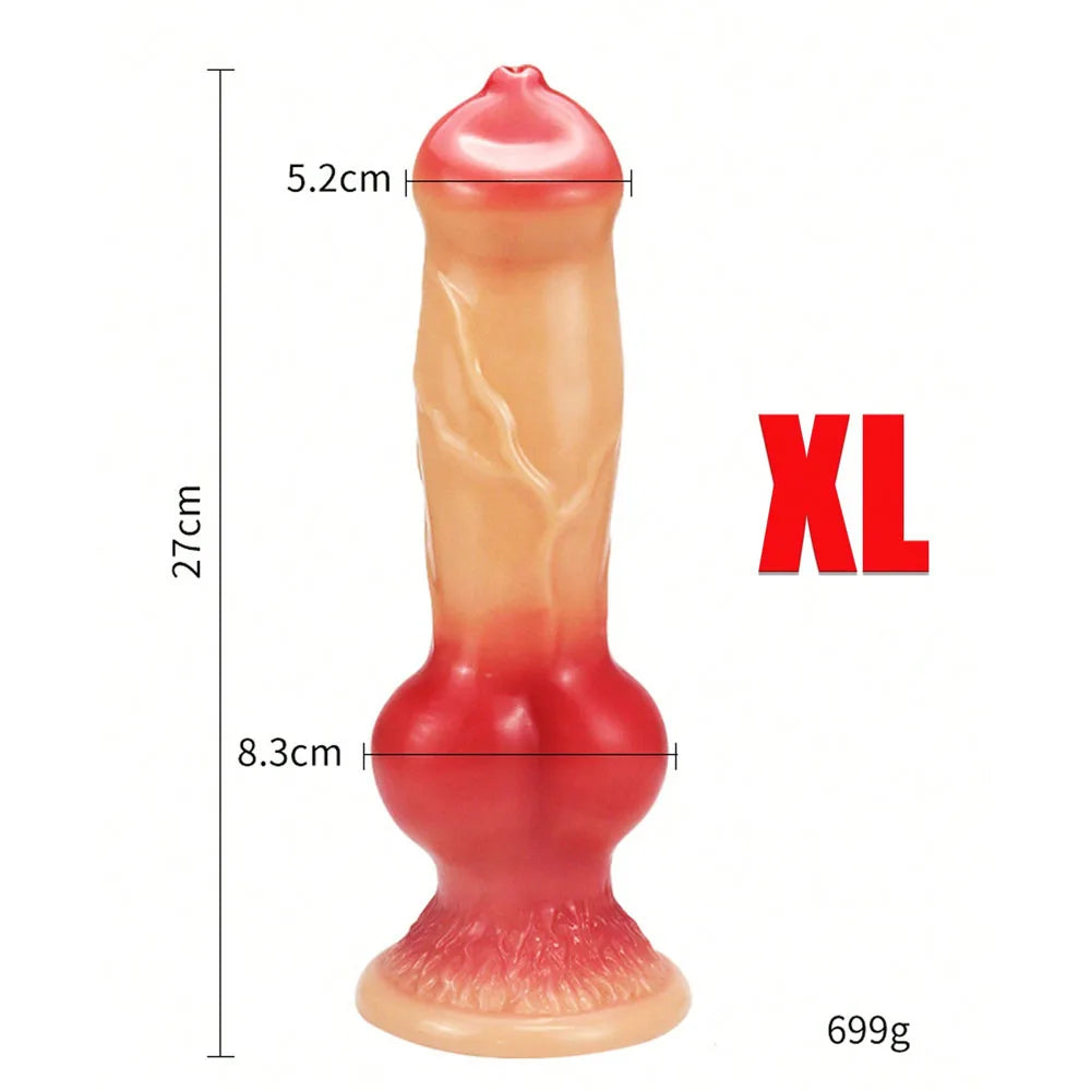 Knot Fantasy Dildo – Realistic Texture, Suction Base, Soft & Stretchy
