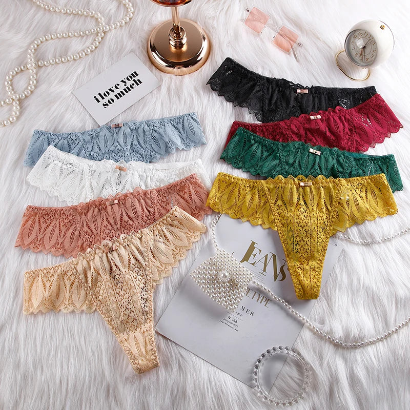 Sexy Lace G-String  Women’s Low-Rise T-Back Panties