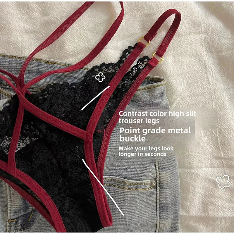 French Lace Mesh Low-Waist Panty