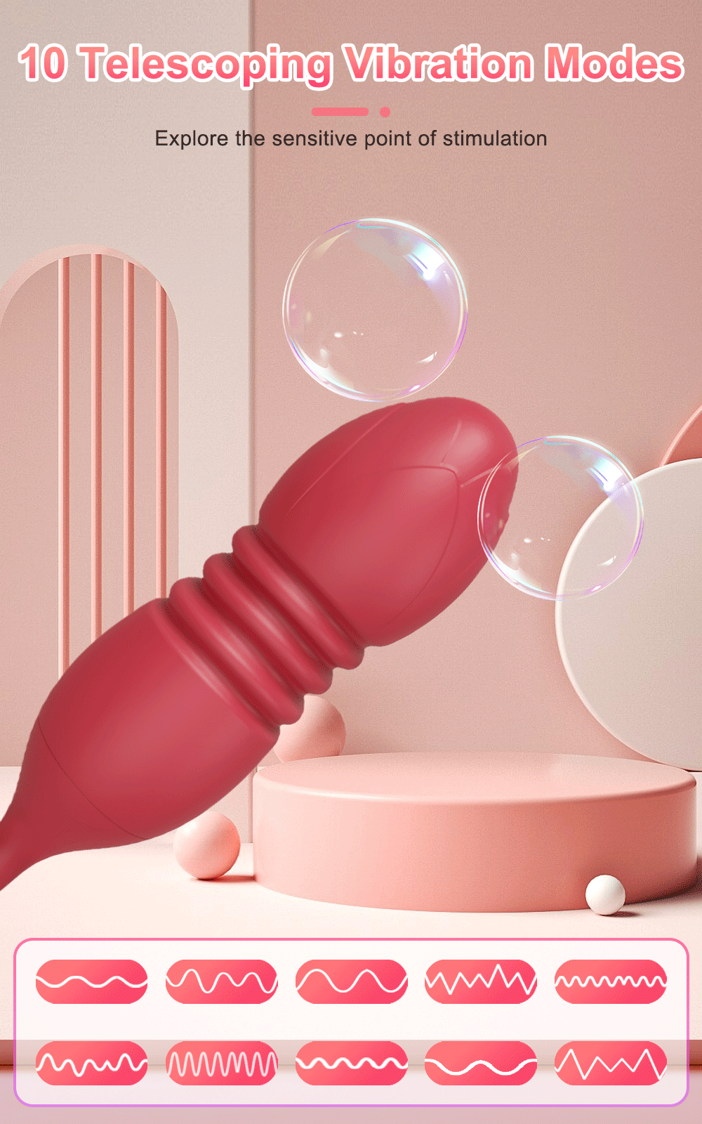 Rose Thrusting & Sucking Vibrator – 10 Modes for G-Spot & Clit Pleasure