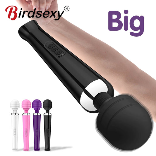 Powerful Magic Wand Vibrator – USB Rechargeable G-Spot & Clit Massager
