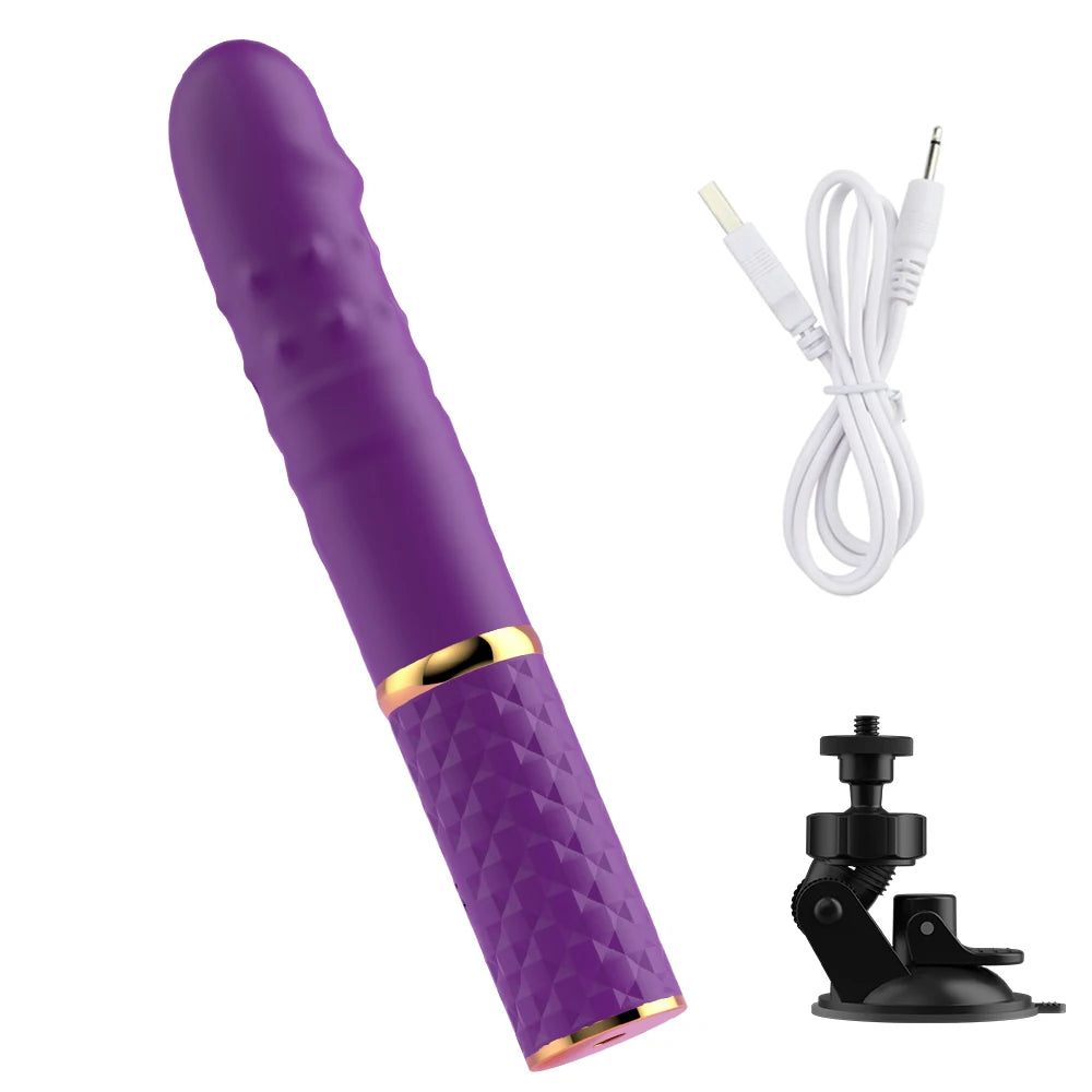 Beginner Automatic Thrusting Vibrator with Suction Cup – G-Spot & Dual Stimulator for Women