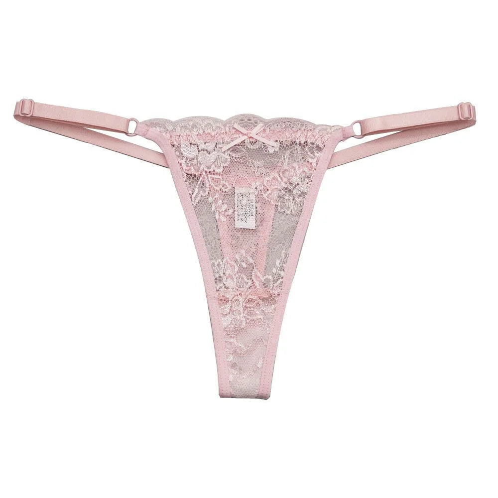 13-Pack Lace G-String Panties – Adjustable Low-Rise Mesh Thongs