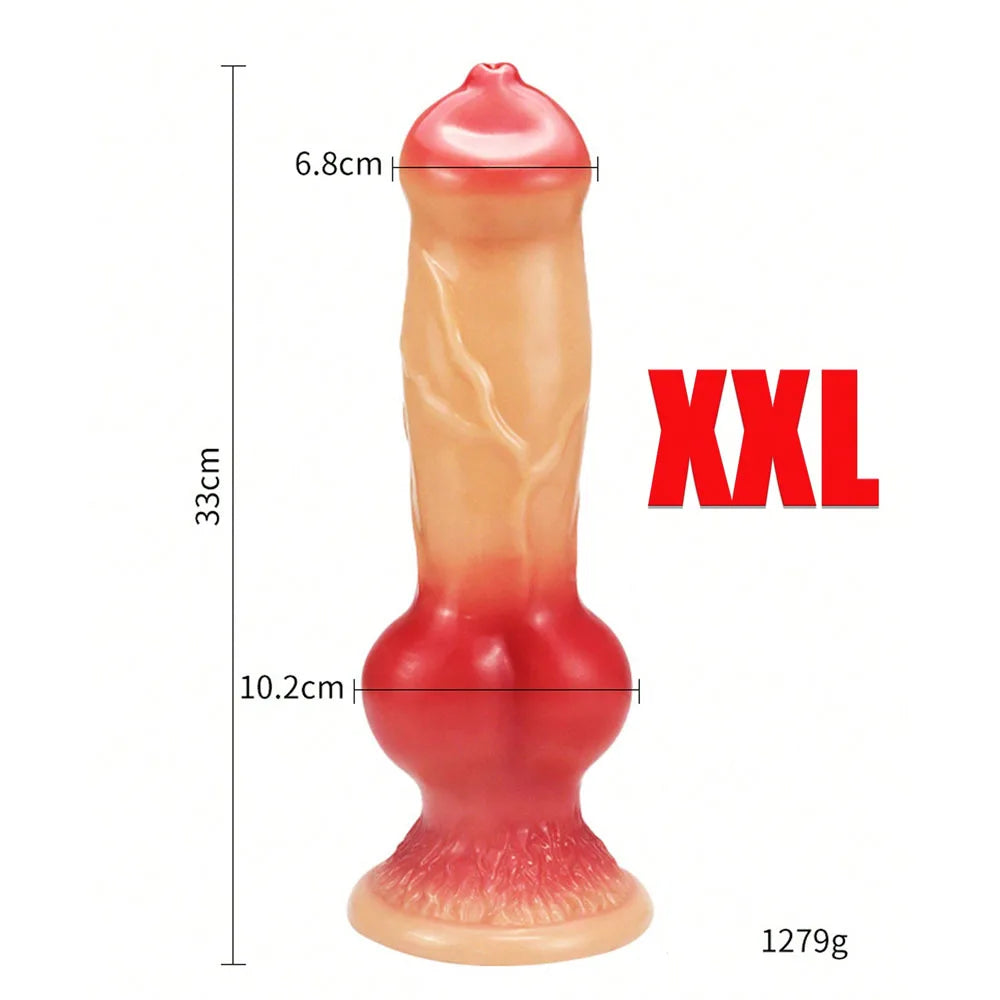Knot Fantasy Dildo – Realistic Texture, Suction Base, Soft & Stretchy