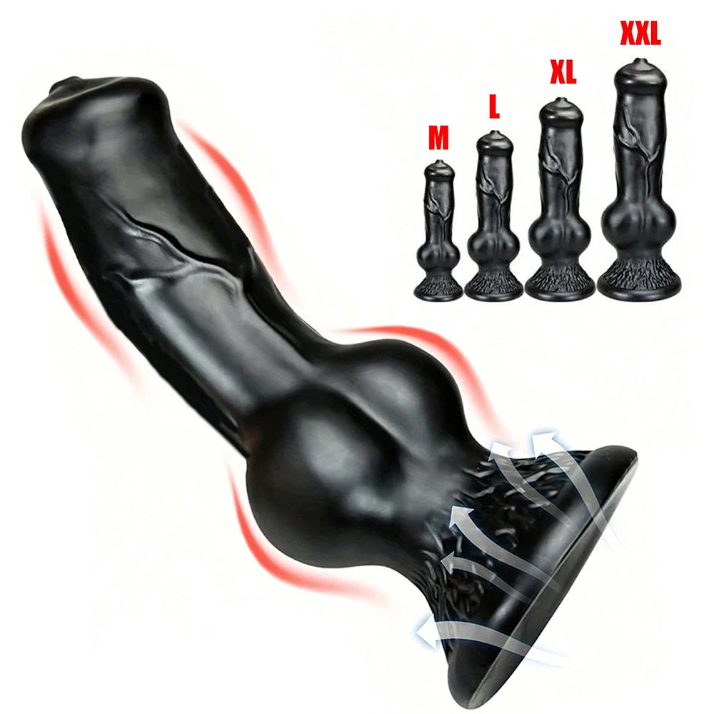 Knot Fantasy Dildo – Realistic Texture, Suction Base, Soft & Stretchy