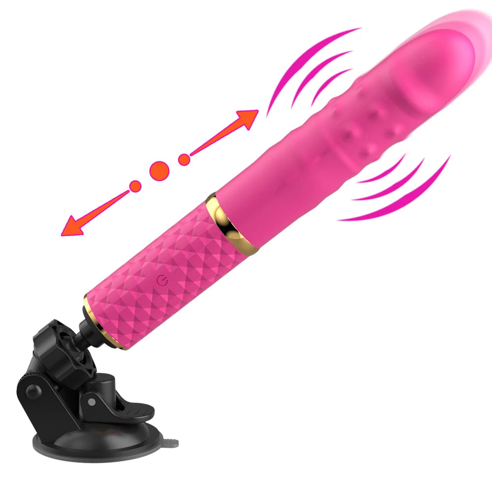 Beginner Automatic Thrusting Vibrator with Suction Cup – G-Spot & Dual Stimulator for Women