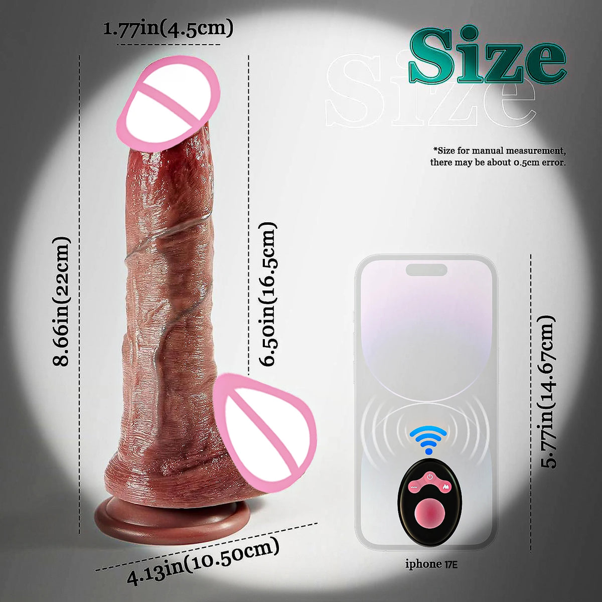 Remote Telescopic Heating Vibrator – Realistic Pleasure Dildo Wand