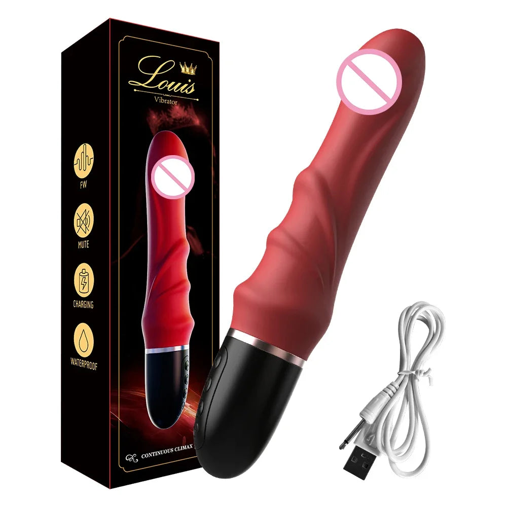 10-Mode Silicone Dildo Vibrator – G-Spot & Clitoral Stimulator