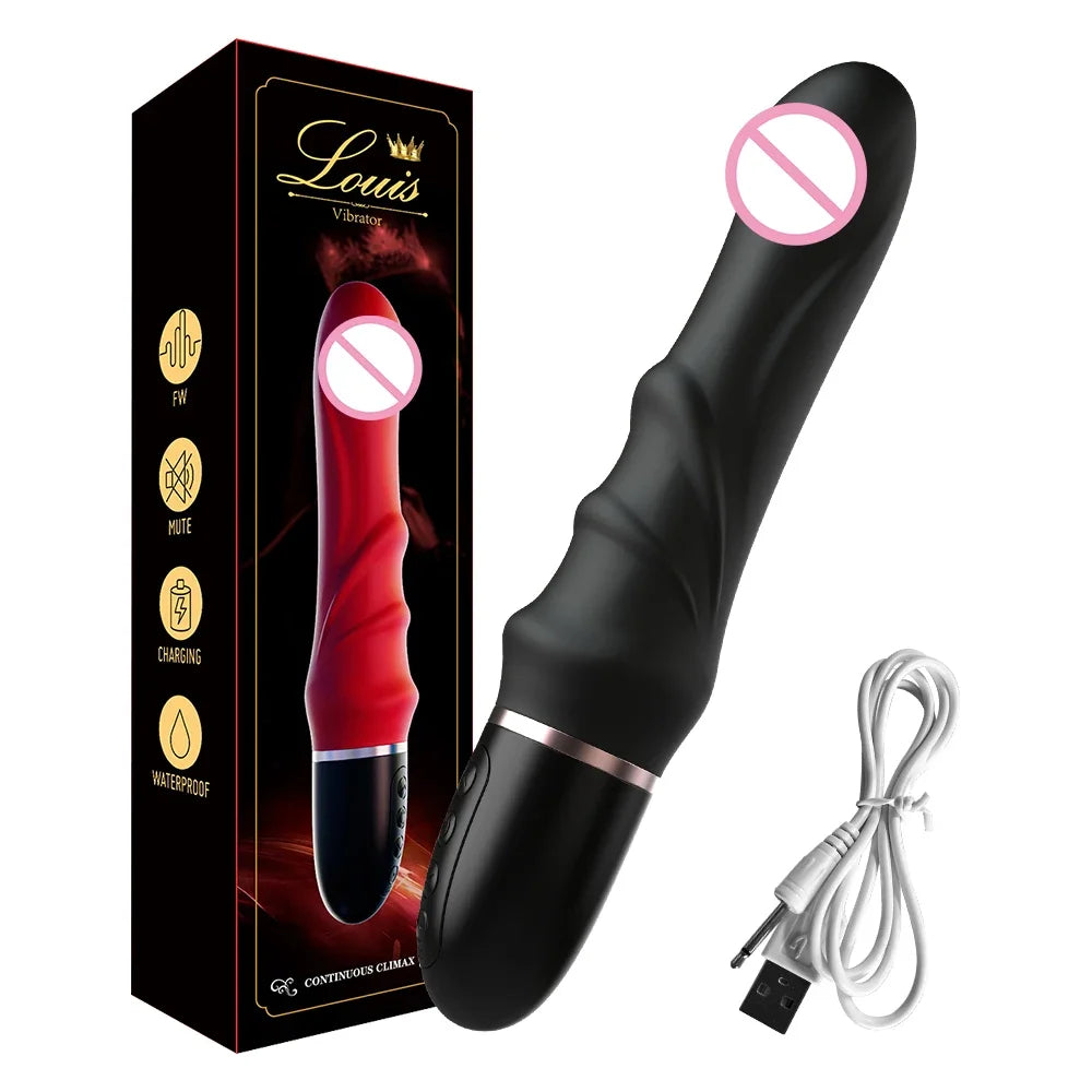 10-Mode Silicone Dildo Vibrator – G-Spot & Clitoral Stimulator